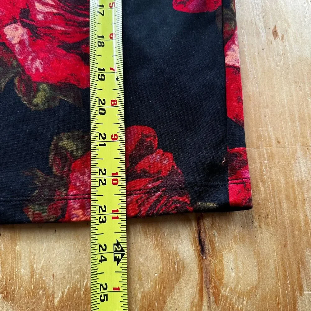 Betsey Johnson Floral Ruffle Knee-Length Skirt - 1X